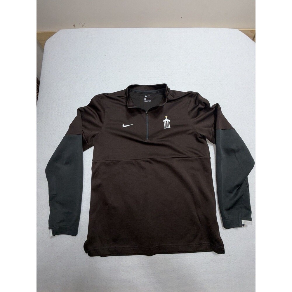 Nike Men’s 1/4 Zip Pullover Catholic School Joliet IL Brown Small — Read Desc